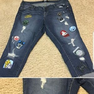 Torrid boyfriend StarWars Jeans with Patches